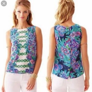 Lilly Pulitzer Iona Sleeveless Silk Shell